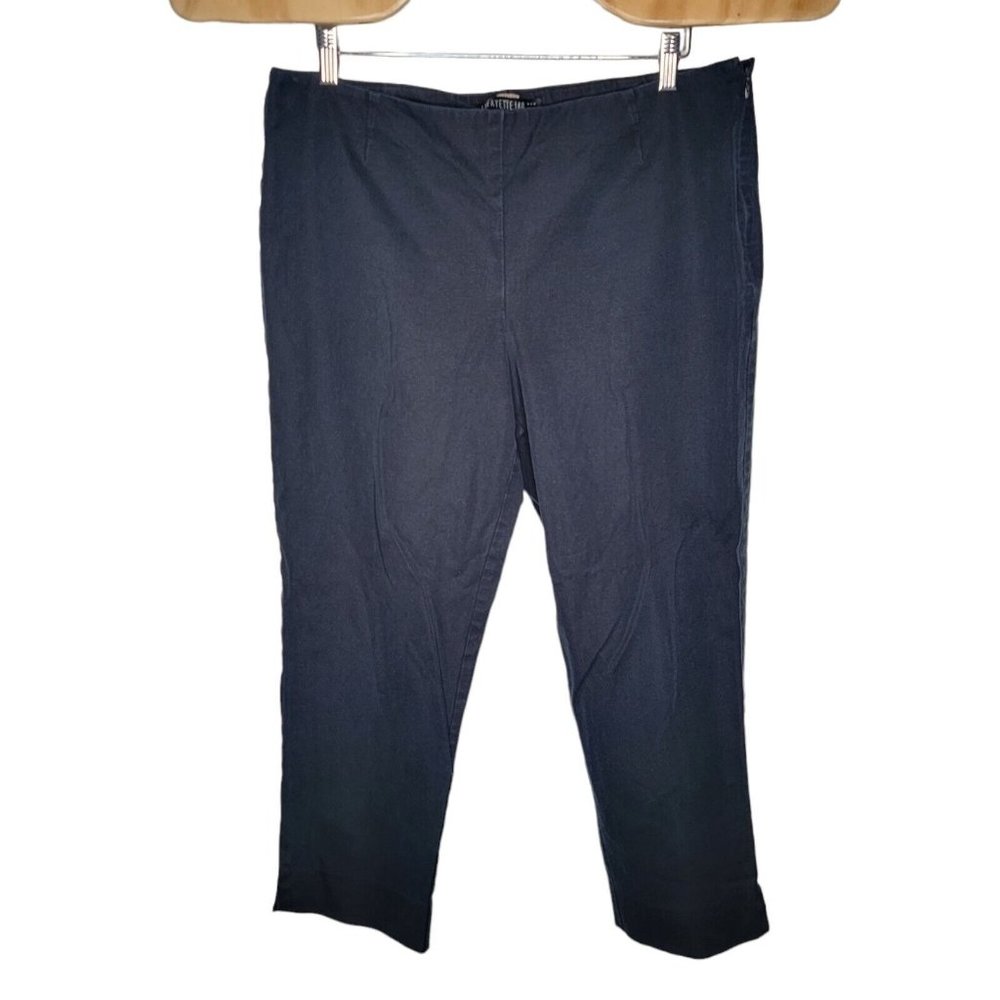 Lafayette 148 Women's Size 12 Black Straight Leg Side Zip‎ Closure Pants